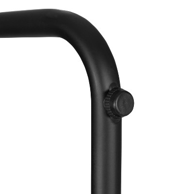 Merrick Lane Dark Gray Faux Leather Counter Stools, Set of 2