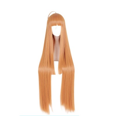 Unique Bargains Women's Wigs 39" Orange with Wig Cap