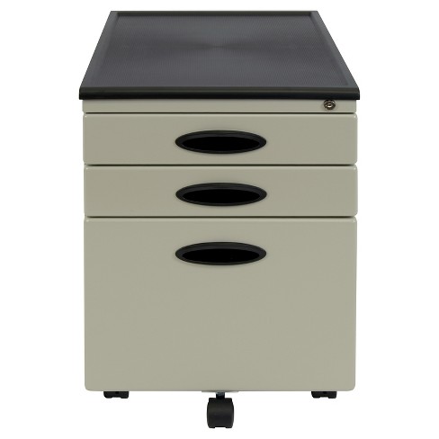 Mobile File Cabinet W Locking Drawers Putty Target