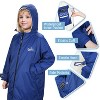 Catalonia Swim Parka for Kids Teens, Lightweight Waterproof Windproof Swim Jacket, Fleece-Lined Warm Changing Coat for Swim Lessons, Beach - 2 of 4