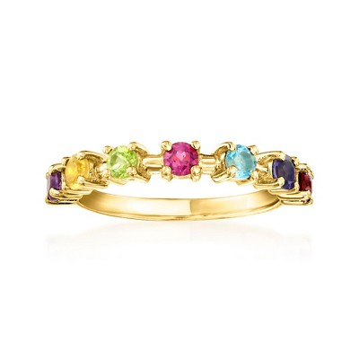 Ross-Simons 0.70 ct. t.w. Multi-Gemstone Ring in 18kt Gold Over Sterling