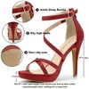 Allegra K Women's Back Zipper Platform Stiletto Heels Ankle Strap Sandals - 2 of 4