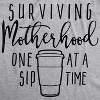 Womens Surviving Motherhood One Sip At A Time T Shirt Funny Coffee Tee For Ladies - Crazy Dog Women's T Shirt - 2 of 4