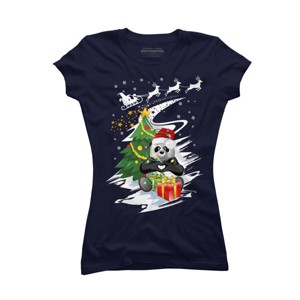 Junior's Design By Humans Christmas T-shirt By CrystalHawk T-Shirt - 1 of 3