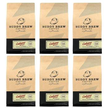 Buddy Brew Whole Bean Cubano Espresso Coffee - Case of 6/12 oz Bags