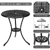 3 Piece Bistro Set Table and Chairs Set of 2 Outdoor Patio Set Cast Aluminum Bistro w/ 2 Chairs, Table, for Indoor Outdoor Backyard, Deck, Balcony - 4 of 4