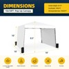 EROMMY 10x10 Ft Pop Up Canopy Tent With 2 Sidewalls, Waterproof Sun Shade Tent For Commercial Events, Markets, And Backyard Gatherings - 3 of 4