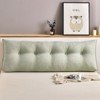 Bekrvio Wedge Headboard Pillow for Bed, Faux Linen Reading Backrest Cushion with Removable Cover & Pocket, Large Triangular Bed Rest - 3 of 4