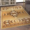 Emma and Oliver Olefin Accent Rug with Southwestern Geometric Arrow Design and Natural Jute Backing - 3 of 4