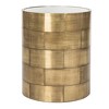 Florencia Round Side Table - Clear/Antique Brass - Safavieh. - 4 of 4