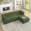 97.25" Modern Minimalist Corduroy L-Shape Modular Sectional Sofa, No Assembly Needed, 4-piece Free Combination Sofa - 2 of 4