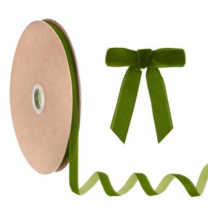 Unique Bargains Velvet Single Side Christmas Vintage Ribbon 1 Pc - 1 of 4