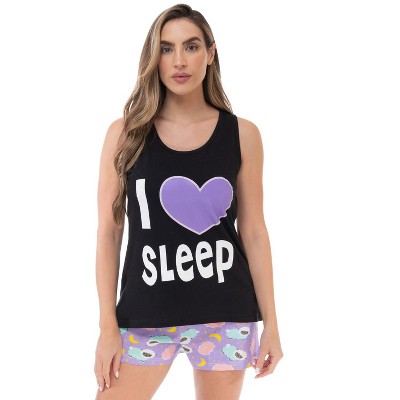 Just Love Womens Tank & Short Cute Pajama Set - Ribbed PJ Sets Sleepwear Loungewear