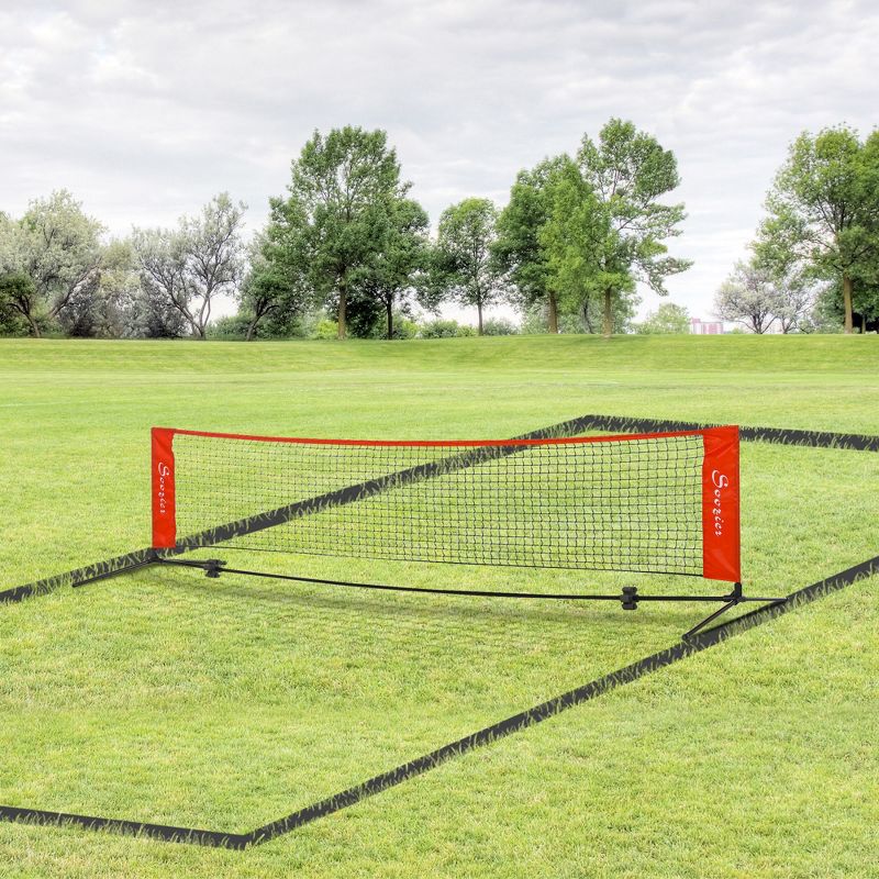 Soozier 23 ft Portable Soccer Tennis/Pickleball/Badminton/Mini Tennis Net w/ Sideline for Training with Included Storage Bag, 2 of 9