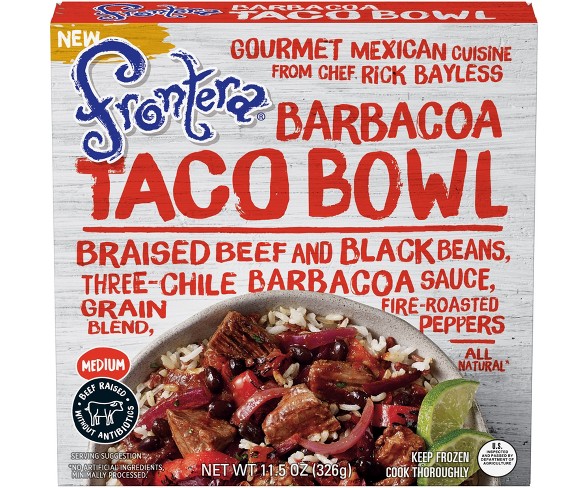 Frontera Beef Barbacoa Frozen Taco Bowl - 11.5oz