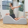 Avana Luvu Lounger - Chaise Lounge Chair for Yoga, Exercise, Massage - High Density Foam - Made in the USA - Light Grey - 2 of 4