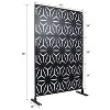 CAVINAS Privacy Screen Modern Metal Fence Panels with Geometric Pattern for Garden Decor and Patio Decor, 76" H×48" W - 4 of 4