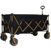 CAVINAS Extended Heavy-Duty Wagon Cart, Foldable Shopping Cart with 7" All-Terrain Wheels, Shopping Wagon for Camping - 2 of 4