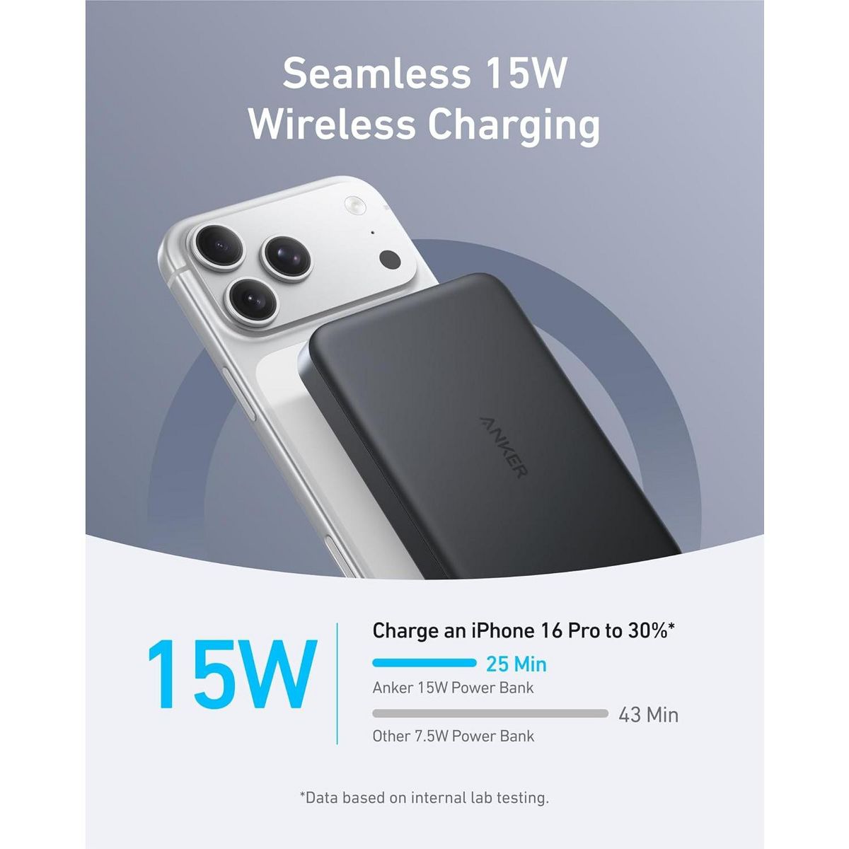Anker MagGo Power Bank, Ultra-Slim 10,000mAh Magnetic Battery Pack - thumbnail 3