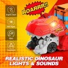 Vatos Dinosaur Transport Truck Car Toy for Kids, 3 in 1 Ejection Folding Track Toys w/Sound, Portable Truck with 8 Race Cars - 4 of 4