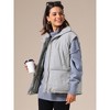 INSPIRE CHIC Women's Stand Collar Sleeveless Winter Lightweight Warm Padded Puffer Vest - 2 of 4