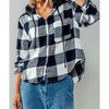 Women's Gingham Shacket With Hood - LOVE TREE - 2 of 3