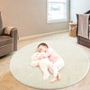 Area Rug Soft Fluffy Shage Area Rug for Living Room Black Shaggy Carpet Faux Fur Washable Rugs - 2 of 4