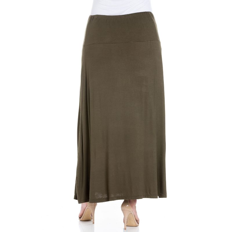 24seven Comfort Apparel Women's Plus Women's Maxi Skirt, 4 of 6