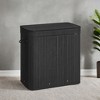 39.6 Gals Laundry Hamper Basket Bamboo Laundry Basket with Lid Removable Machine Washable with Handles - 3 of 4