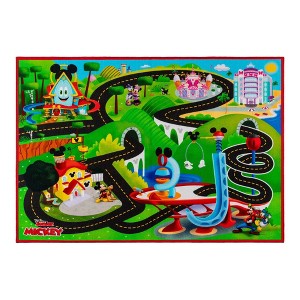 4"x6" Disney Mickey Mouse Road Play Youth Digital Printed Kids' Area Rug - 1 of 4
