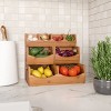 Seville Classics 2pc Bamboo Stackable Organizer Storage Bins Set - 2 of 4