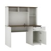 INFURNIC Decorative Bookshelf Wood Executive Desk Teens Student Desk with Hutch and Drawers for Office Study, White, 51.18"*24.8"*59.44" - 3 of 4