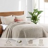 Peace Nest Quilted Microfiber Coverlet Set with Envelope Closure Pillowcases - 2 of 4