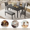 APRILSOUL 6-Piece Dining Table Set with Bench and Chairs, Farmhouse Rustic Style for Dining Room, Kitchen - 2 of 4