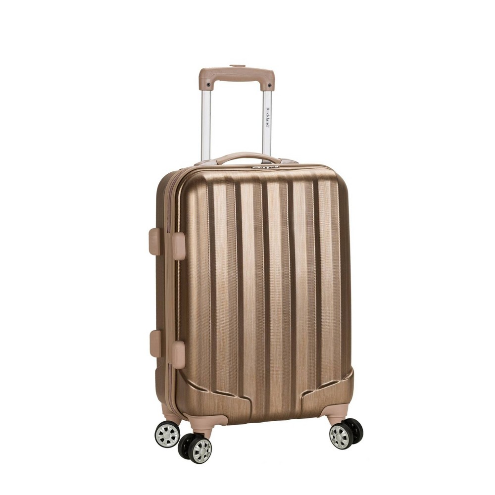 Photos - Luggage Rockland Melbourne Expandable ABS Hardside Carry On Spinner Suitcase - Bro 