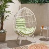 Coolbibila-Durable Iron Frame Mesh Design Egg Chair,Water-Resistant Cushions Egg Chair,Egg Chair Outdoor For All-Weather Durability - 2 of 4
