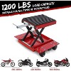 Motorcycle Lift Jack with Wheels, 1200 LBS Transmission Motorcycle Stand Scissor Jack with Wide Deck & Dolly - 2 of 4