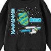 Star Trek Admiral Kirk with Kanji Texts and Starship Enterprise with Stars Youth Black Crew Neck Sweatshirt - 2 of 2