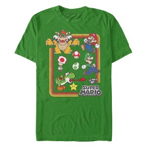 Men's Nintendo Super Mario Character Retro Poster T-Shirt - 1 of 4