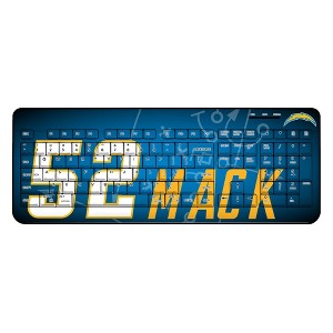 Keyscaper NFL Los Angeles Chargers Players Game Tactic Wireless USB Keyboard - 1 of 4