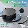 Teendow Robot Vacuum and Mop Combo, App/Alexa, 3000PA Robotic Vacuum with WiFi/Bluetooth, Self-Charging Ideal for Pet Hair, Black - 3 of 4
