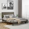 Costway Upholstered Tufted Bed Wood Platform Mattress Foundation Headboard Queen - image 2 of 4