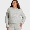 Women's Cashfeel Cable Knit Hooded Pullover Sweater - Auden™ - 3 of 3