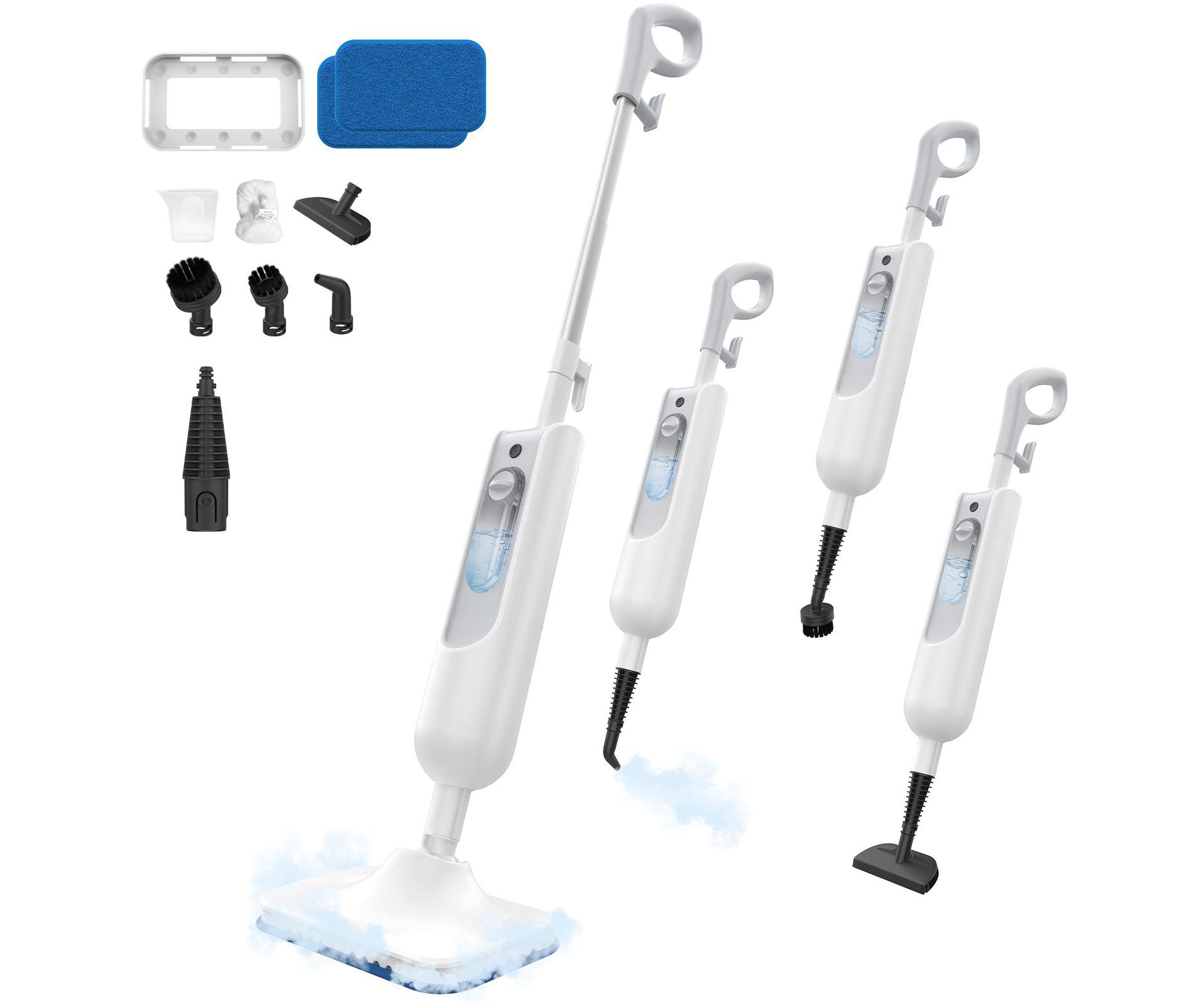 YOMA F2 Steam Mop, 12-in-1 Handheld Steam Cleaner, Detachable Design, 360ml Tank, 15ft Cord, for Hardwood, Tile, Grout & Furniture