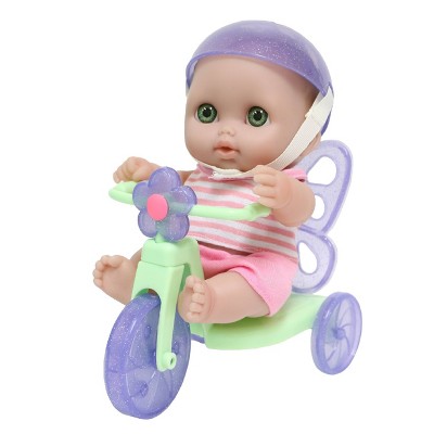 JC Toys Lil' Cutesies 8.5" All Vinyl Baby Doll with Tricycle