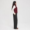 Women's Blend Padded Cable Knit Vest - A New Day™ Black - 3 of 4