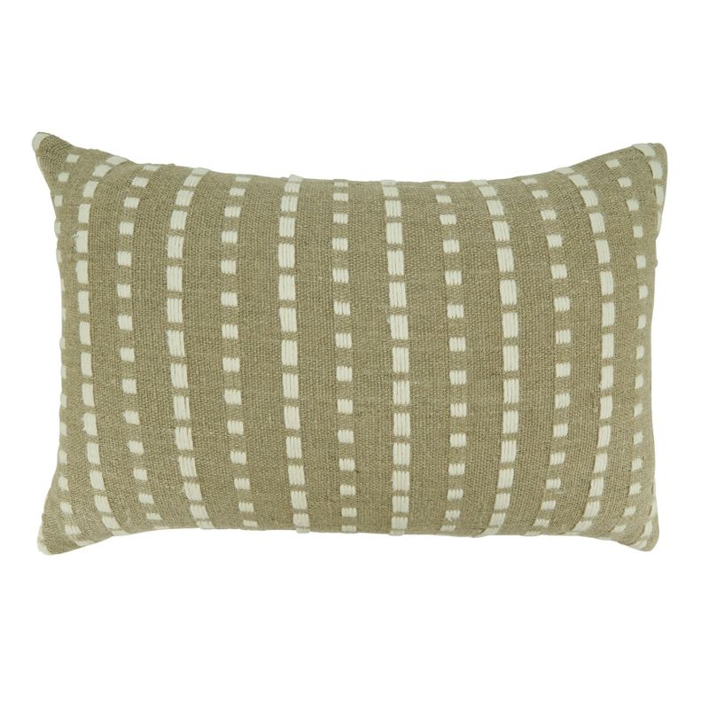 Saro Lifestyle Down-Filled Stitched Stripe Throw Pillow, 1 of 4