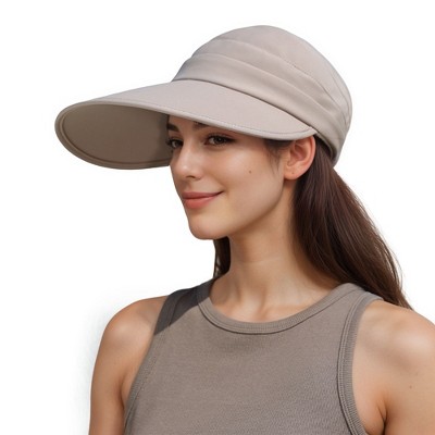 Anna-Kaci Women's Sporty Wide Brim Sun Visor Hat with Adjustable Back Strap Lightweight UV Protection Cap for Outdoor Activities