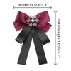 INSPIRE CHIC Women's Big Ribbon Bowknot Snowflakes Multicolor Rhinestone Brooches Bow Ties - 2 of 4