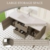 Whisen Floating Wall-Mounted Bathroom Vanity with Resin Sink, Water-Resistant Timber Cabinets and Drawers - 3 of 4